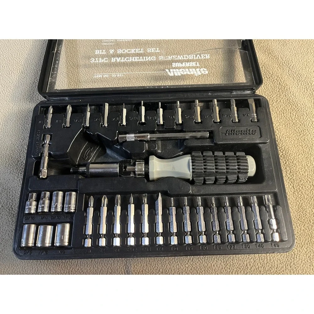 Allenite 37 pc Superset‎ Screwdriver Bit and Socket Set with Ratchet Handle